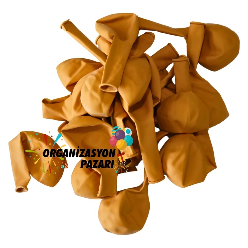 12 inç Şeftali renk 50 li Pastel Dekorasyon Balonu