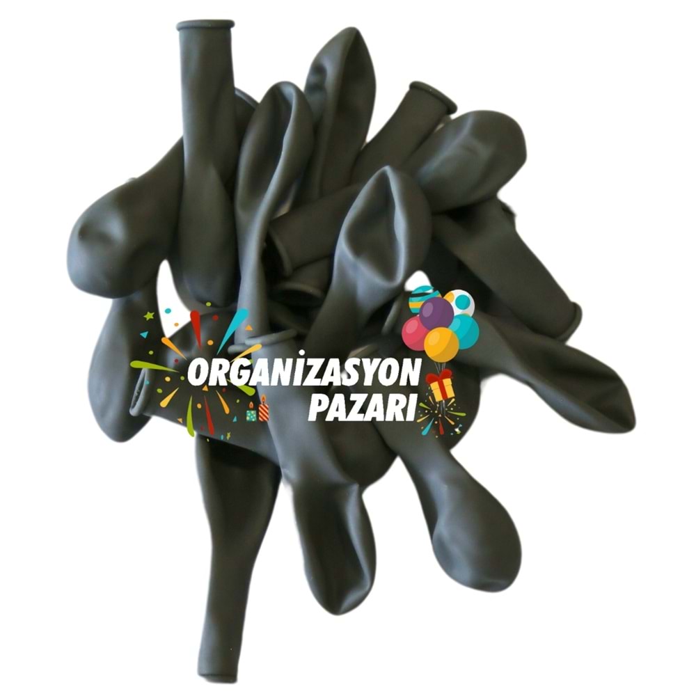 5 inç Pastel Gri Renk Küçük Boy 10 lu Dekorasyon Balonu