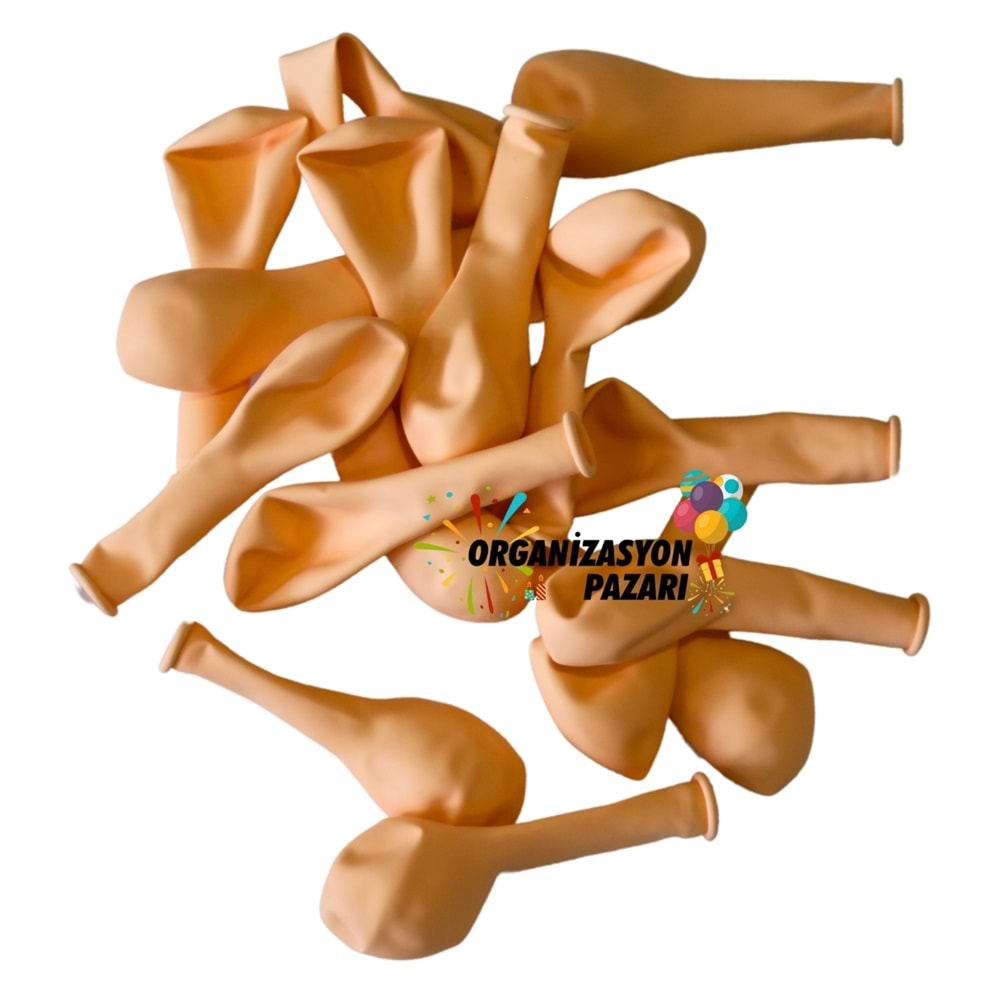 5 inç Somon Renk Küçük Boy 25 li Makaron Dekorasyon Balonu