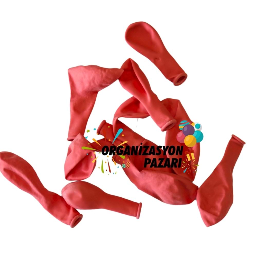 5 inç Mercan Renk Küçük Boy 10 lu Dekorasyon Balonu