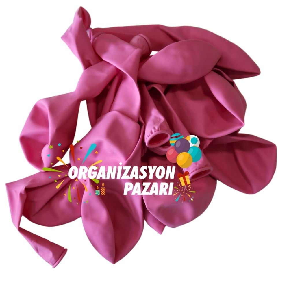 12 inç Şeker Pembe 10 lu Pastel Dekorasyon Balonu