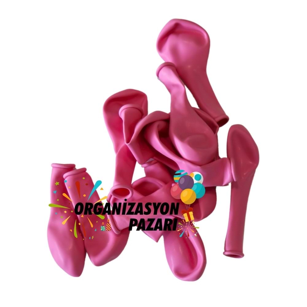 5 inç Şeker Pembe Renk Küçük Boy 10 lu Dekorasyon Balonu