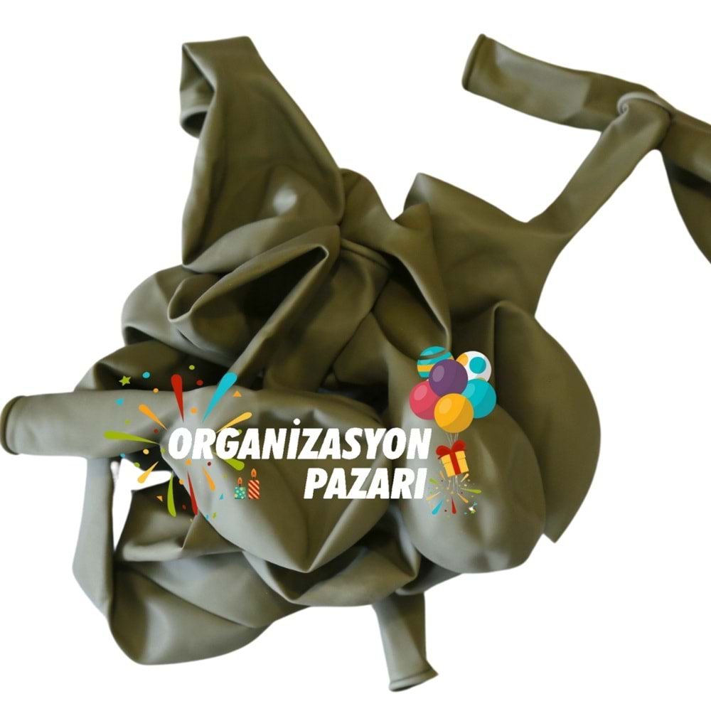 12 inç Taş rengi 50 li Retro Dekorasyon Balonu