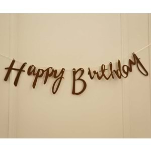 Craft Renkli Happy Birthday El Yazısı Banner