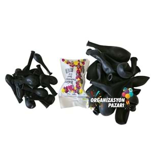 Balon Seti Pastel Siyah 60 Lı Balon Zinciri Seti