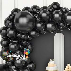 Balon Seti Pastel Siyah 60 Lı Balon Zinciri Seti