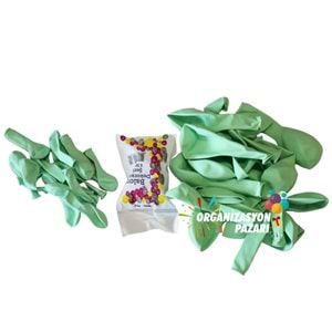 Balon Seti Makaron Yeşil 60 Lı Balon Zinciri Seti