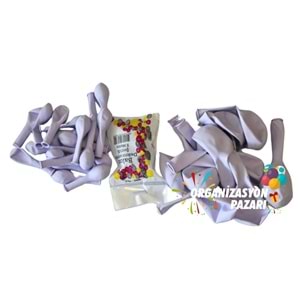 Balon Seti Makaron Lila 60 Lı Balon Zinciri Seti