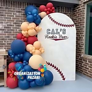 Balon Seti Lacivert-Sütlü Kahve-Deep Red 60 Lı Balon Zinciri Seti