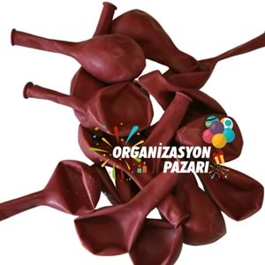 12 inç Deep Red renk 25 li Pastel Dekorasyon Balonu