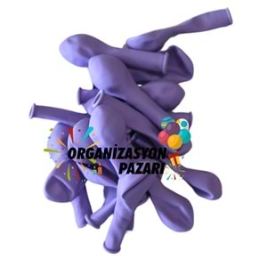 5 inç Lila Renk Küçük Boy 10 lu Dekorasyon Balonu