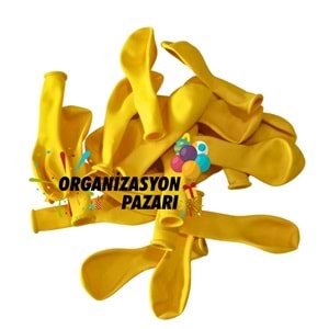 5 inç Sarı Renk Küçük Boy 10 lu Dekorasyon Balonu