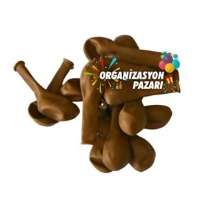 5 inç Karamel Renk Küçük Boy 25 li Dekorasyon Balonu