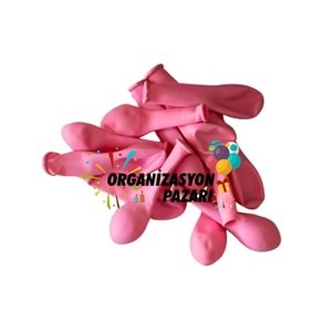 5 inç Pembe Renk Küçük Boy 50 li Dekorasyon Balonu