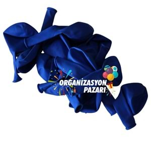 12 inç Koyu Mavi renk 50 li Pastel Dekorasyon Balonu