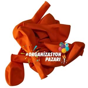12 inç Turuncu renk 25 li Pastel Dekorasyon Balonu
