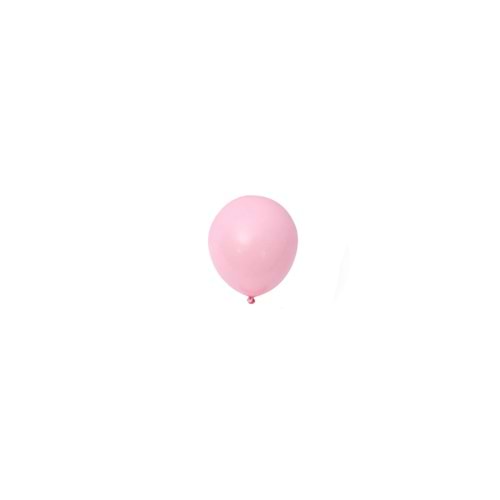 5 inç Pembe Renk Küçük Boy 10 lu Makaron Dekorasyon Balonu