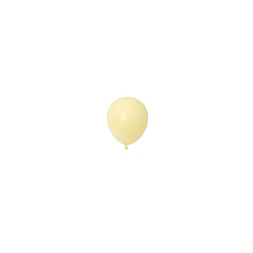 5 inç Sarı Renk Küçük Boy 10 lu Makaron Dekorasyon Balonu