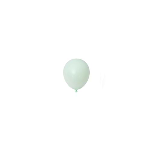 5 inç Yeşil Renk Küçük Boy 10 lu Makaron Dekorasyon Balonu
